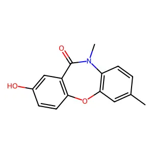 7,10-Dimethyl-2-hydroxy-dibenz(b,f)(1,4)oxazepin-11-(10H)-one structure