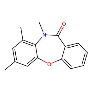 7,9,10-Trimethyl-dibenz(b,f)(1,4)oxazepin-11-(10H)-one structure