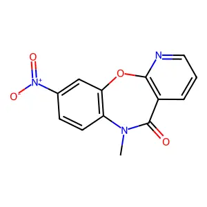 6-Methyl-9-nitro-pyrido(2,3-b)(1,5)benzoxazepin-5(6H)-one structure