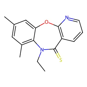 6-Ethyl-7,9-dimethyl-pyrido(2,3-b)(1,5)benzoxazepin-5(6H)-thione structure