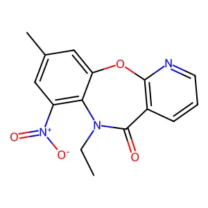 6-Ethyl-9-methyl-7-nitro-pyrido(2,3-b)(1,5)benzoxazepin-5(6H)-one structure