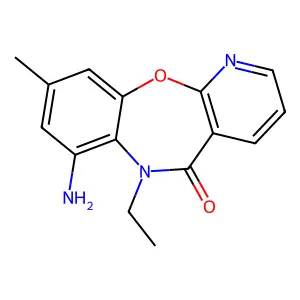 7-Amino-6-ethyl-9-methyl-pyrido(2,3-b)(1,5)benzoxazepin-5(6H)-one structure