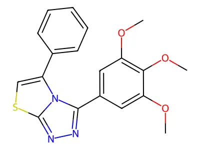 Thiazolo(2,3-c)-1,2,4-triazole, 5-phenyl-3-(3,4,5-trimethoxyphenyl)- structure
