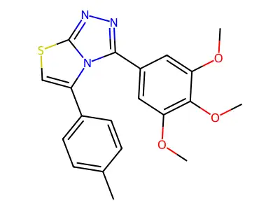 Thiazolo(2,3-c)-1,2,4-triazole, 5-(4-methylphenyl)-3-(3,4,5-trimethoxyphenyl)- structure