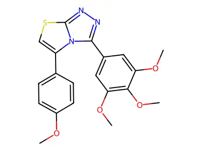 Thiazolo(2,3-c)-1,2,4-triazole, 5-(4-methoxyphenyl)-3-(3,4,5-trimethoxyphenyl)- structure