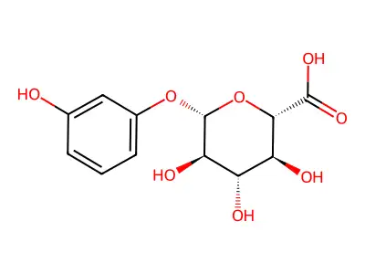 3-羟基苯基-β-D-吡喃葡萄糖醛酸苷 structure