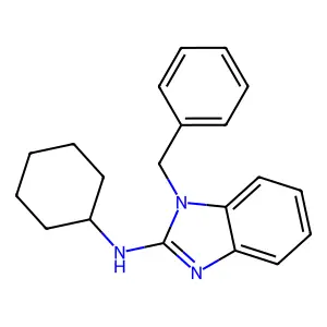 1-Benzyl-N-cyclohexyl-1H-benzo[d]imidazol-2-amineE structure