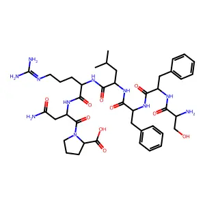 Seryl-phenylalanyl-phenylalanyl-leucyl-arginyl-asparaginyl-proline structure