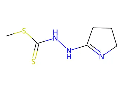 methyl 2-(3,4-dihydro-2H-pyrrol-5-yl)hydrazinecarbodithioate structure