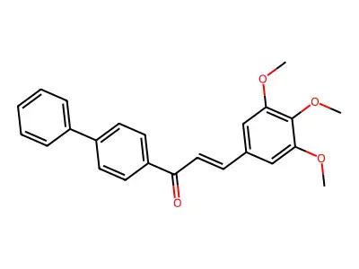(2E)-1-(1,1'-Biphenyl)-4-yl-3-(3,4,5-trimethoxyphenyl)-2-propen-1-one structure