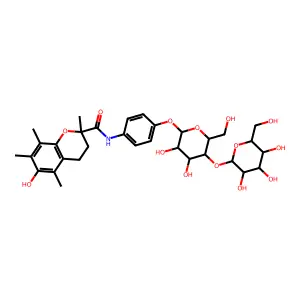 Lactosylphenyl-trolox structure