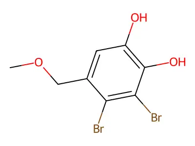 3,4-Dibromo-5-(methoxymethyl)benzene-1,2-diol structure