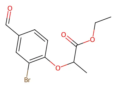 Ethyl 2-(2-bromo-4-formylphenoxy)propanoate structure