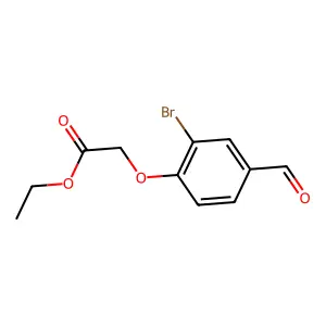 Ethyl 2-(2-bromo-4-formylphenoxy)acetate structure