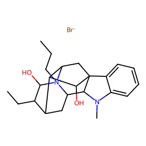 Ajmalinium, N(sup 4)-propyl-, bromide structure
