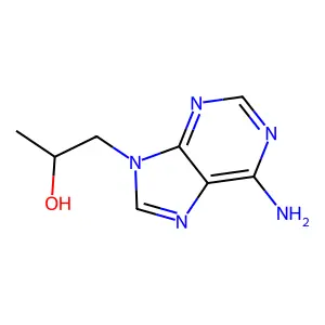 S-9-(2-hydroxypropyl)adenine structure
