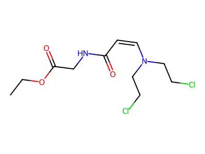 Ethyl 2-[3-[bis(2-chloroethyl)amino]prop-2-enoylamino]acetate structure