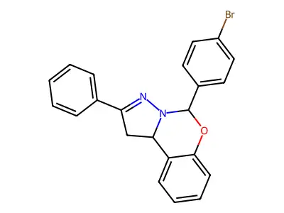 5-(4-Bromophenyl)-2-phenyl-1,10b-dihydropyrazolo[1,5-c][1,3]benzoxazine structure