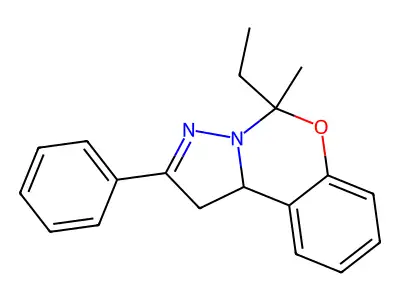 5-Ethyl-5-methyl-2-phenyl-1,10b-dihydropyrazolo[1,5-c][1,3]benzoxazine structure