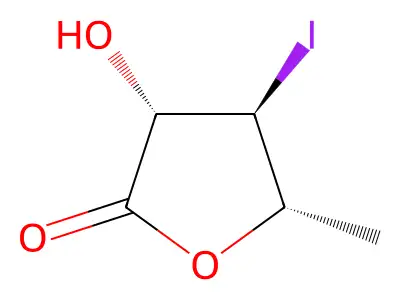 3-Hydroxy-4-iodo-5-methyloxolan-2-one structure