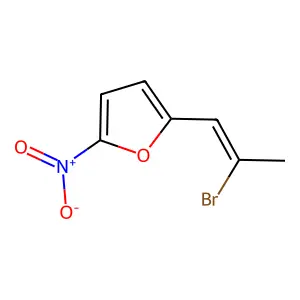 Furan, 2-(2-bromo-1-propenyl)-5-nitro- structure