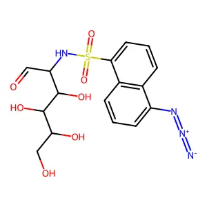 N-(1-azido-5-naphthalenesulfonyl)galactosamine structure