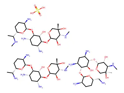 Gentamicin C2 Pentaacetate Salt structure