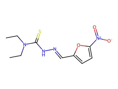 1,1-Diethyl-3-[(5-nitrofuran-2-yl)methylideneamino]thiourea structure