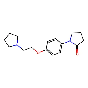 2-Pyrrolidinone, 1-(p-(2-(1-pyrrolidinyl)ethoxy)phenyl)- structure