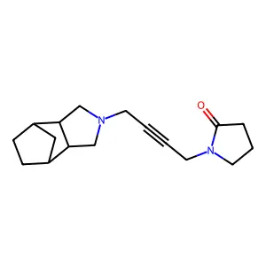 1-(4-(Hexahydro-4,7-methanoisoindolin-2-yl)-2-butynyl)-2-pyrrolidinone structure