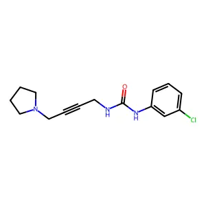 N-(3-Chlorophenyl)-N'-[4-(pyrrolidin-1-yl)but-2-yn-1-yl]urea structure