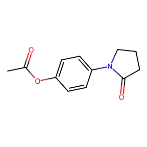 2-Pyrrolidinone, 1-(p-hydroxyphenyl)-, acetate (ester) structure