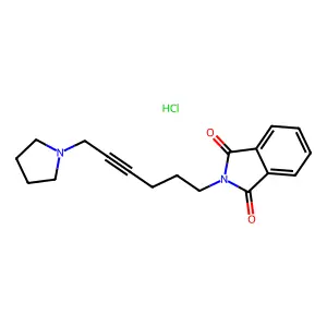 Phthalimide, N-(6-(1-pyrrolidinyl)-4-hexynyl)-, monohydrochloride structure