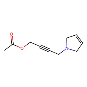 2-Butyn-1-ol, 4-(3-pyrrolin-1-yl)-, acetate (ester) structure