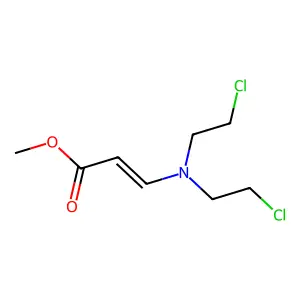 Methyl 3-[bis(2-chloroethyl)amino]prop-2-enoate structure