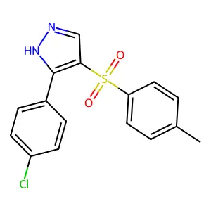 5-(4-chlorophenyl)-4-(4-methylphenyl)sulfonyl-1H-pyrazole structure