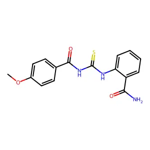2-[(4-Methoxybenzoyl)carbamothioylamino]benzamide structure