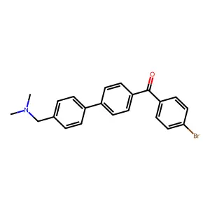 (4-Bromophenyl)-[4-[4-(dimethylaminomethyl)phenyl]phenyl]methanone structure