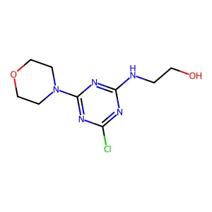 Ethanol, 2-[[4-chloro-6-(4-morpholinyl)-1,3,5-triazin-2-yl]amino]- structure