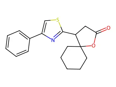 4-(4-Phenyl-1,3-thiazol-2-yl)-1-oxaspiro[4.5]decan-2-one structure