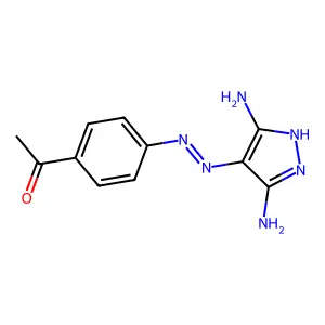 1-{4-[2-(3,5-Diiminopyrazolidin-4-ylidene)hydrazinyl]phenyl}ethanone structure