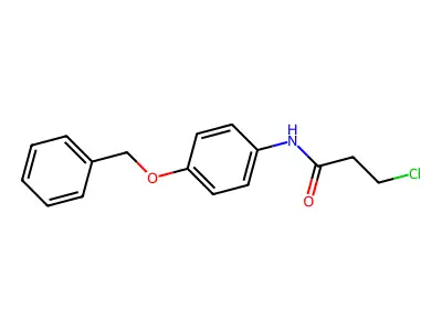 N-[4-(benzyloxy)phenyl]-3-chloropropanamide structure