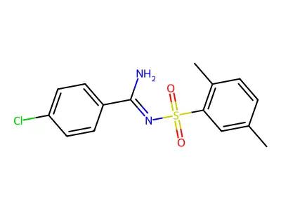 4-chloro-N'-(2,5-dimethylphenyl)sulfonylbenzenecarboximidamide structure