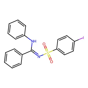 N'-(4-iodophenyl)sulfonyl-N-phenylbenzenecarboximidamide structure