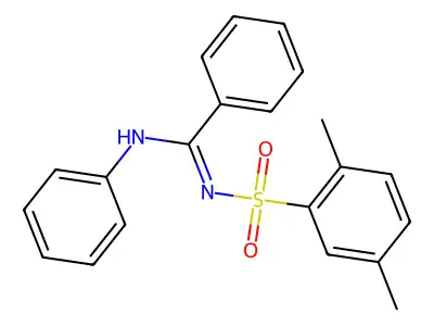 N'-(2,5-dimethylphenyl)sulfonyl-N-phenylbenzenecarboximidamide structure