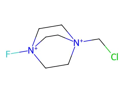 1-(Chloromethyl)-4-fluoro-1,4-diazoniabicyclo(2.2.2)octane structure