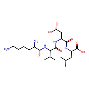 Lysyl-valyl-aspartyl-leucine structure