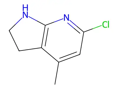 6-chloro-4-methyl-2,3-dihydro-1H-pyrrolo[2,3-b]pyridine structure