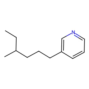 Pyridine, 3-(4-methylhexyl) structure