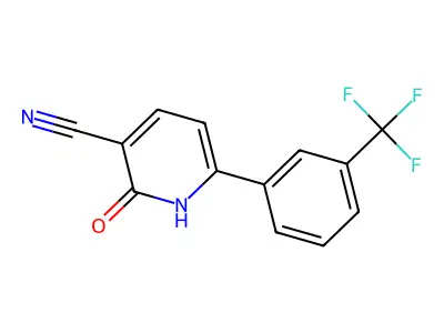 2-Oxo-6-[3-(trifluoromethyl)phenyl]-1,2-dihydro-3-pyridinecarbonitrile structure